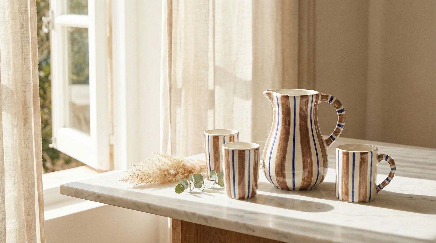 Arrábida Pitcher, Brown and Dark Blue
