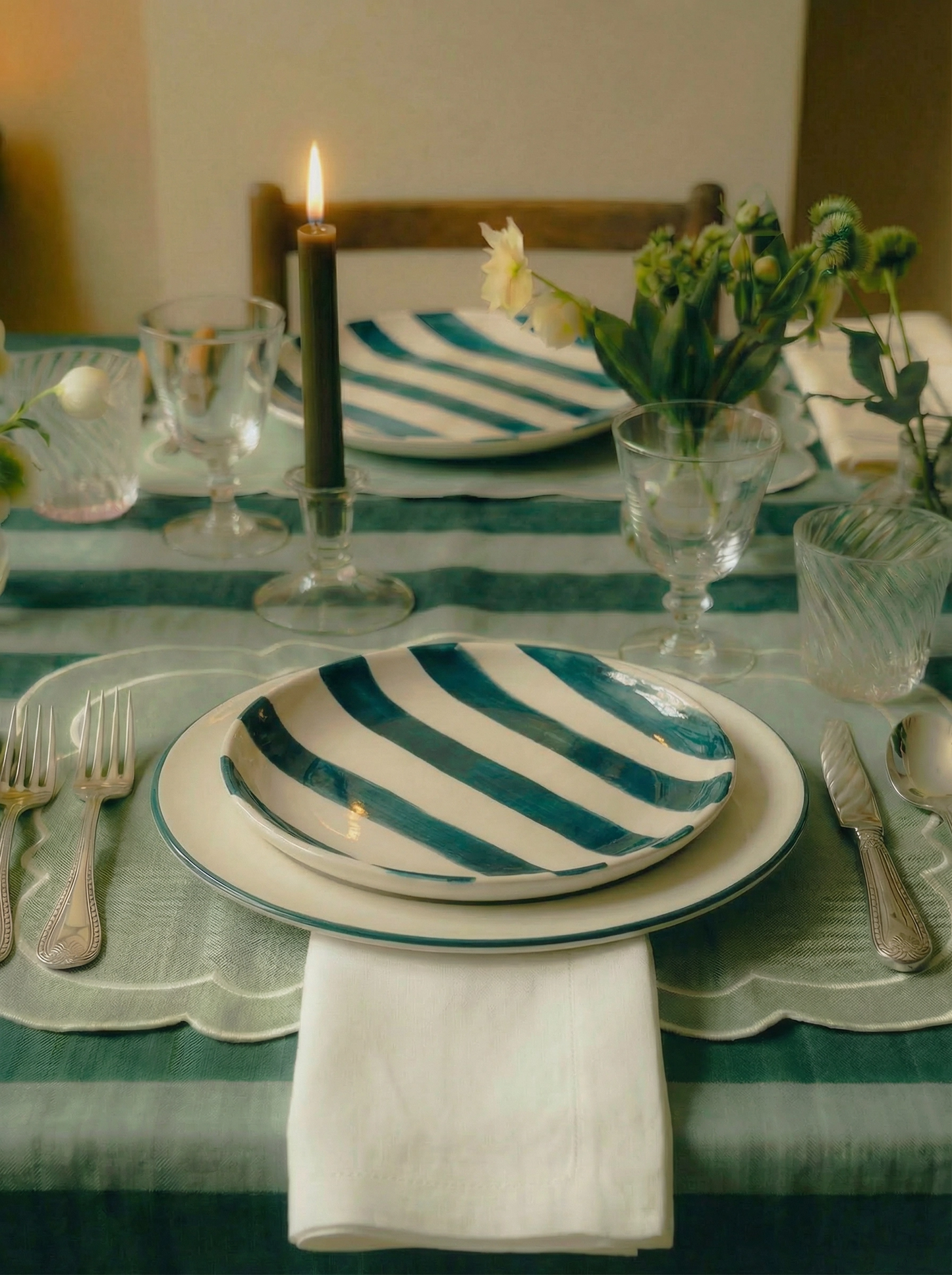 Ericeira Dessert Plate, Navy Blue